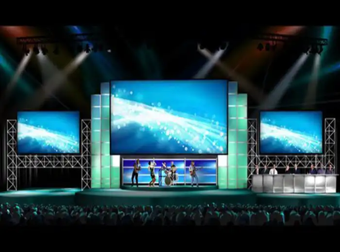 Affordable LED wall rentals for events with bright video display